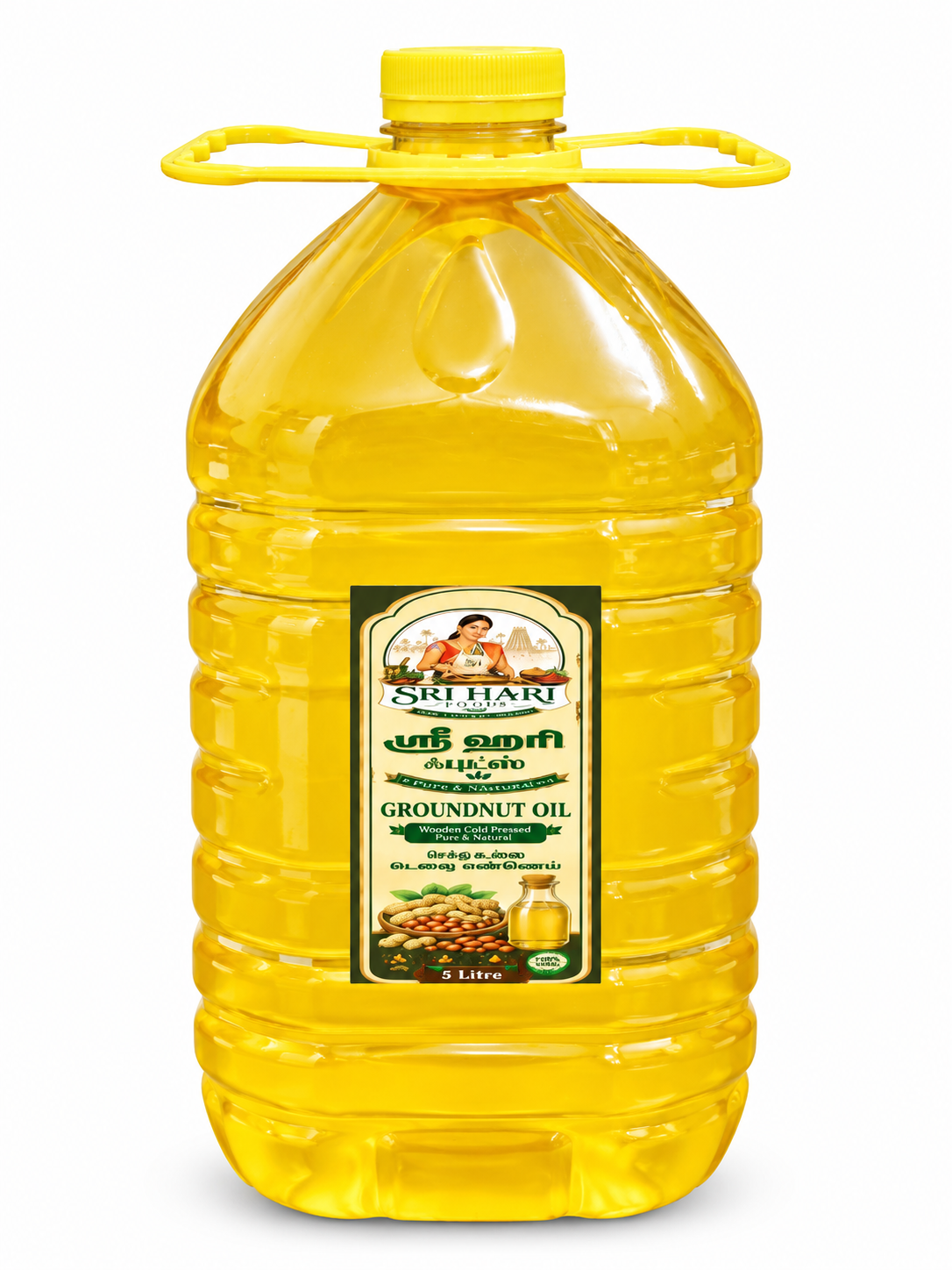 Wood Cold Pressed groundnut Oil( 5Lit)