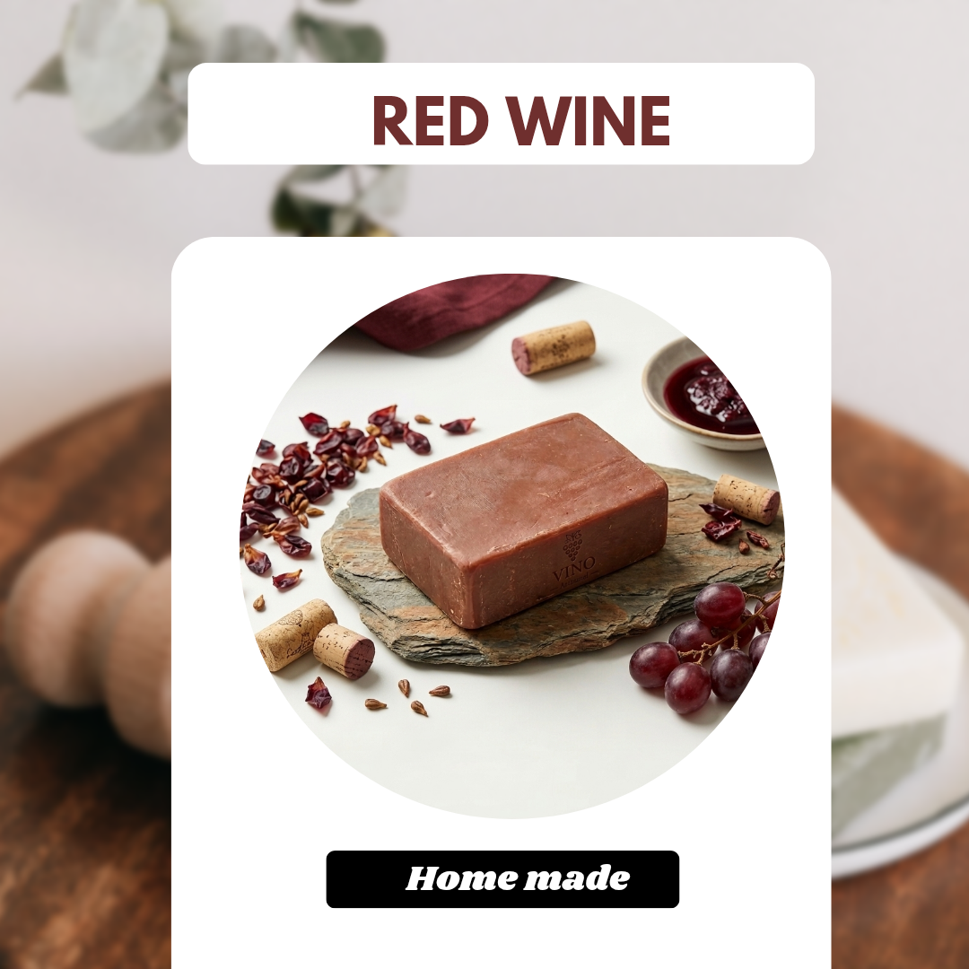 Red wine soap