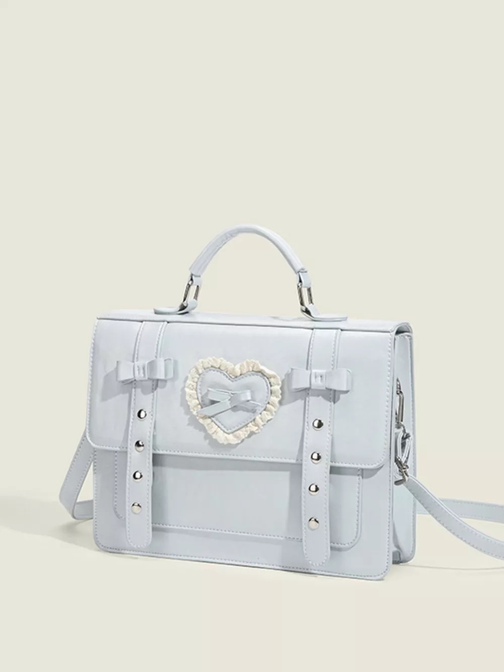 Heart Decor Buckle Backpack Bag