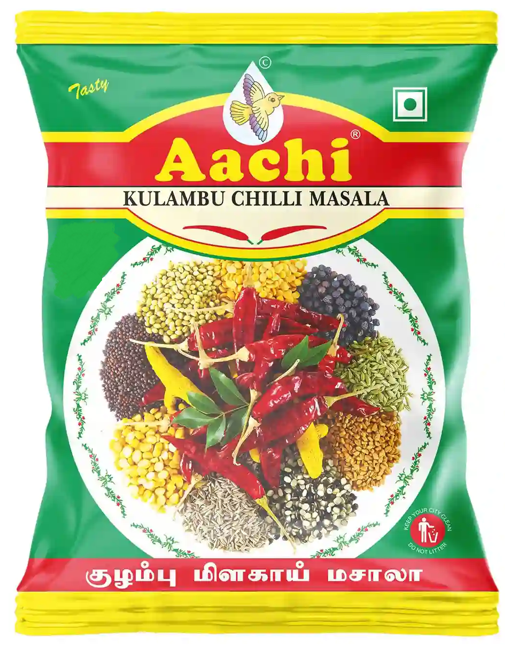 Kuzhambu Milagai thool குழம்பு மிளகாய்த் தூள் AACHI