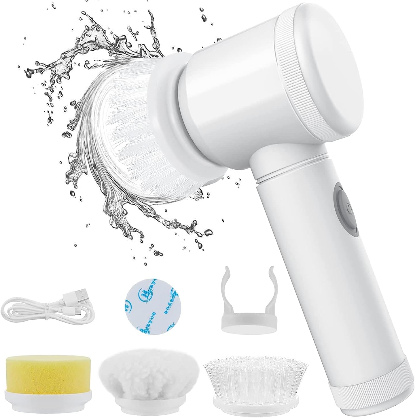 5 in 1 Electric Cleaning Brush with 3 Interchangeable Heads