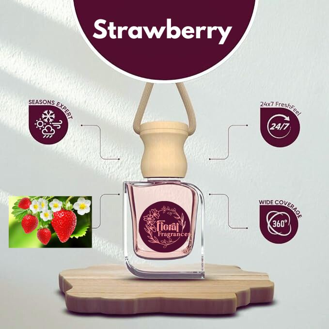 Strawberry - Car Hanging Air Freshener-10 ML