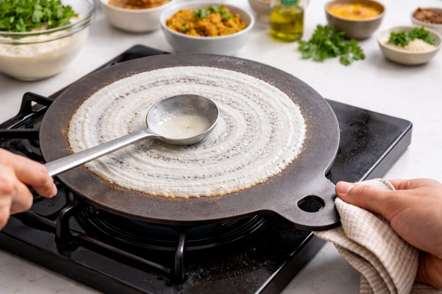 Iron Dosa Kal (Traditional Iron Dosa Tawa)
