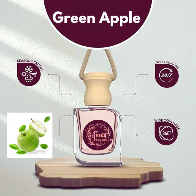 Green Apple - Car Hanging Air Freshener-10 ML