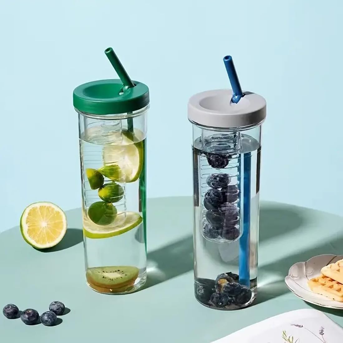 Fruit Infuser Water Bottle with Straw