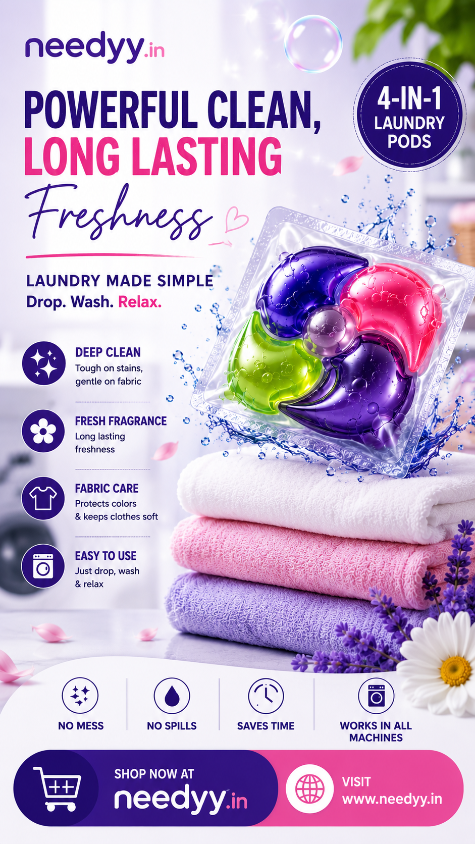 4 in 1 Laundry Pods.