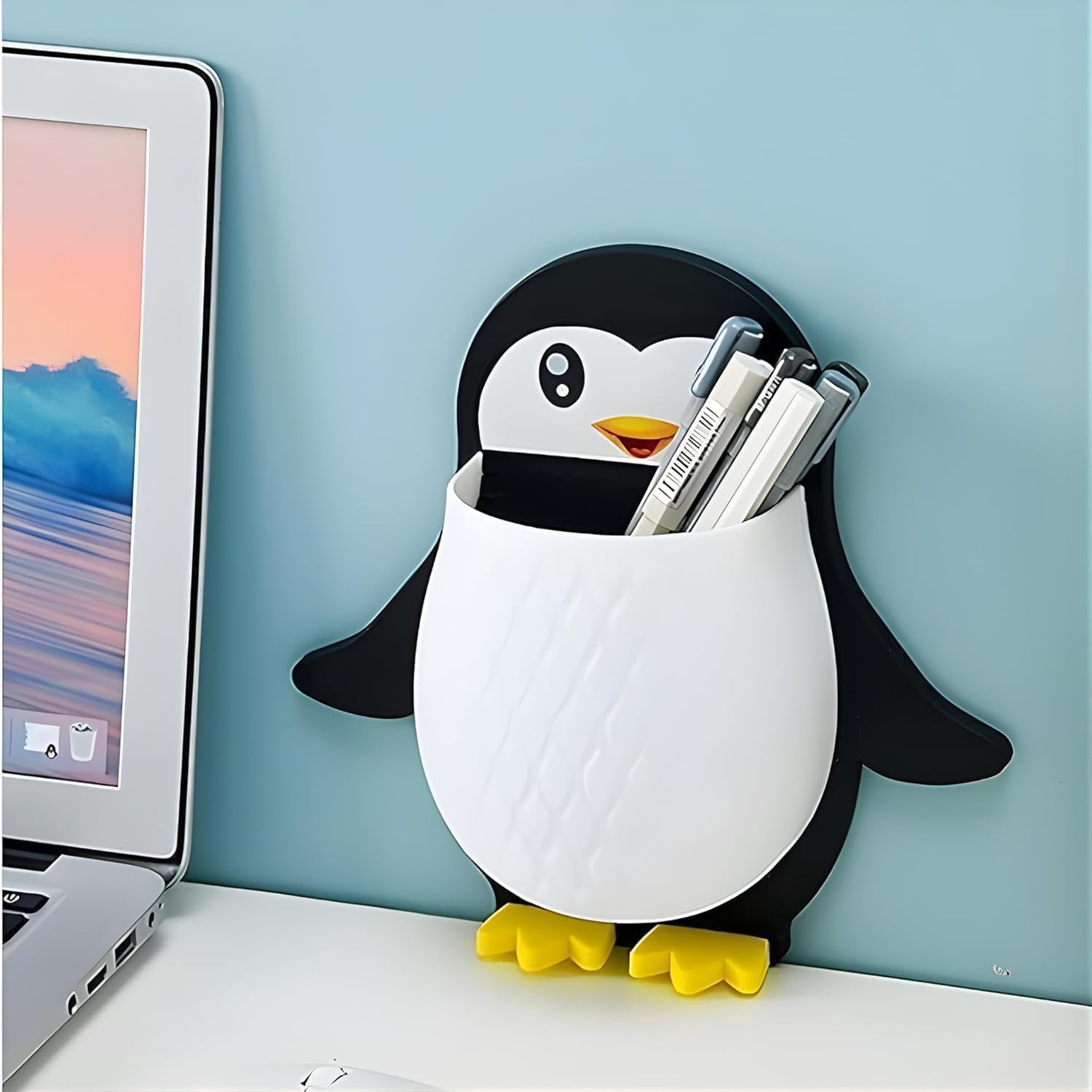 Penguin Shaped Wall Mounted Holder (Pack of 1)