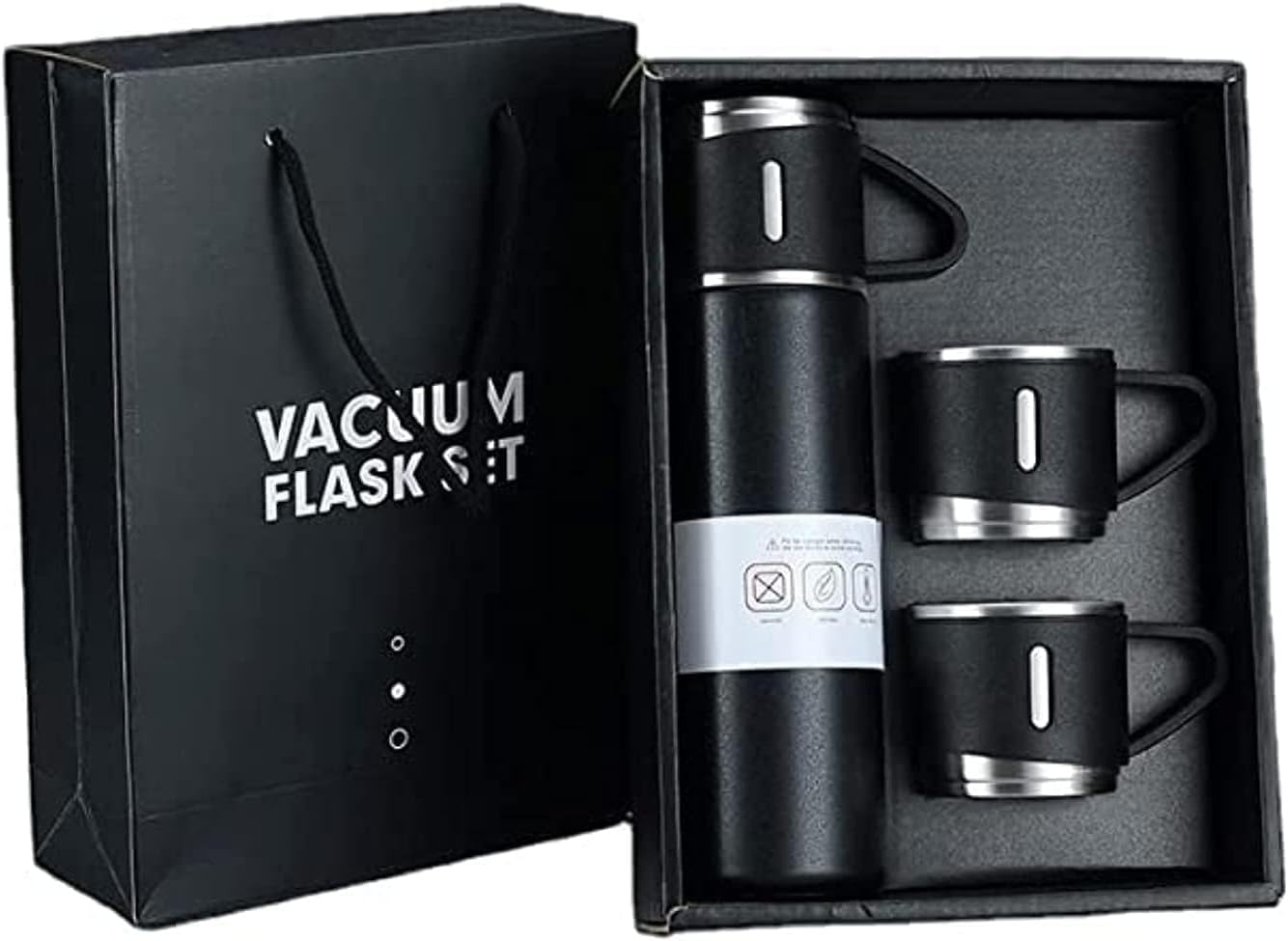 Pack of 1 Vacuum Flask Set with 3 Cups