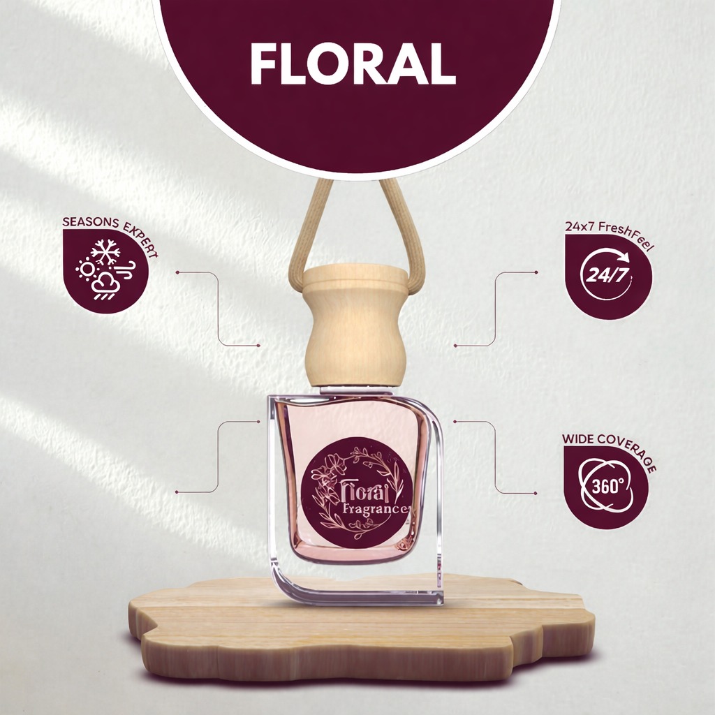 White musk - Car Hanging Air Freshener-10 ML