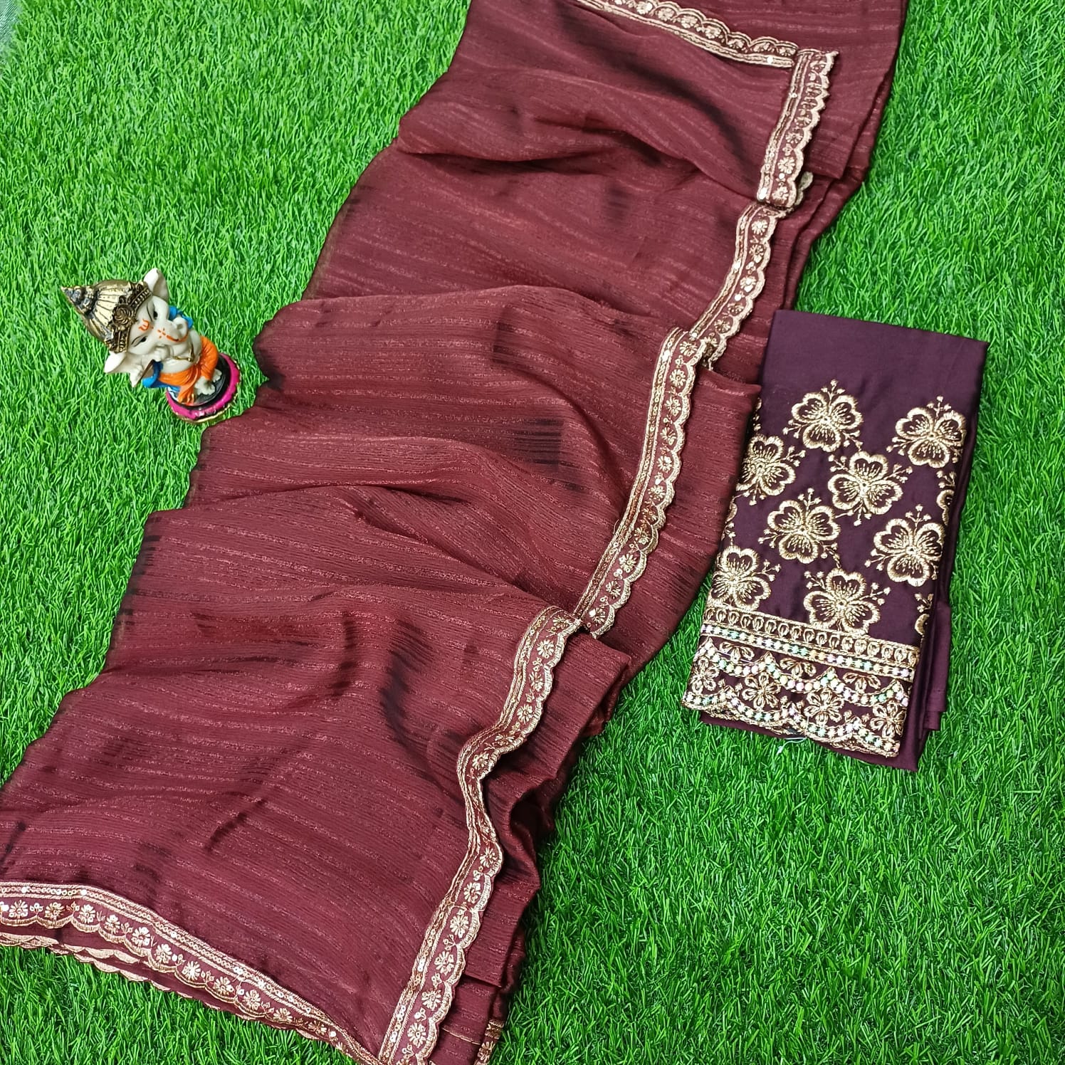 Space silk maroon