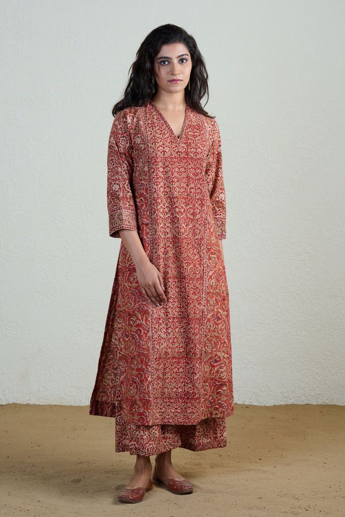 Traditional Hand-Block Printed Kurta Set