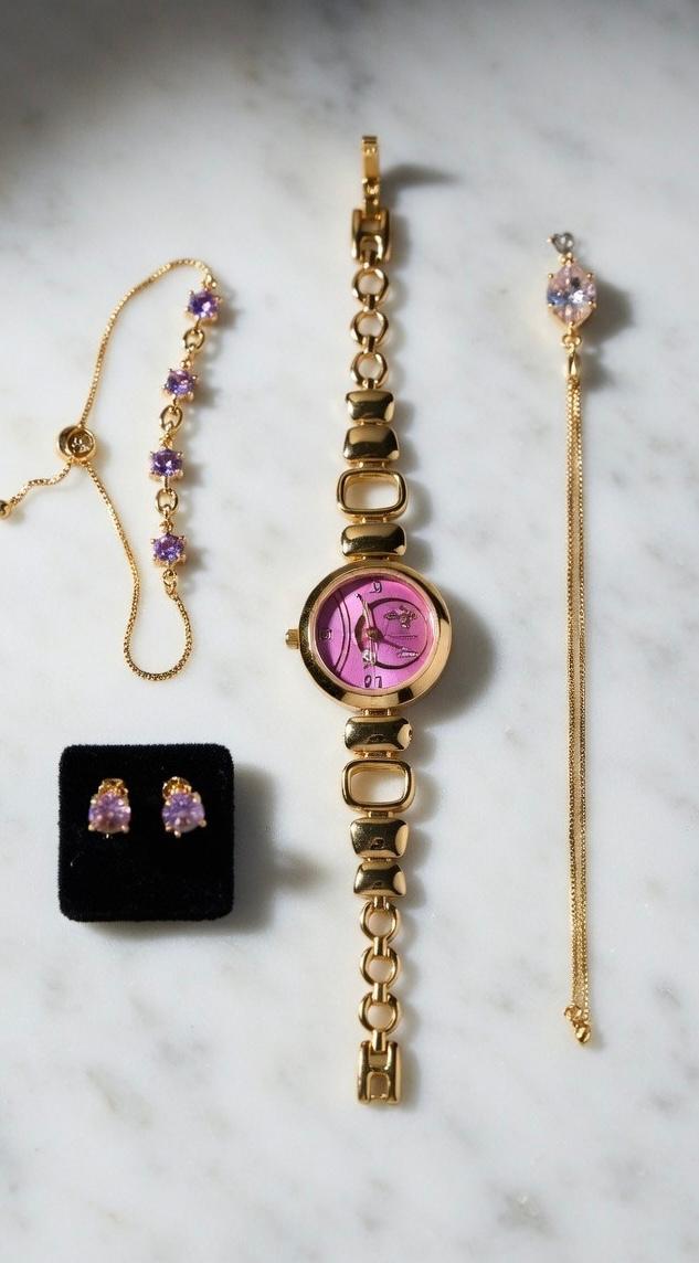 Premium Women’s Watch & Bracelet Necklace Set