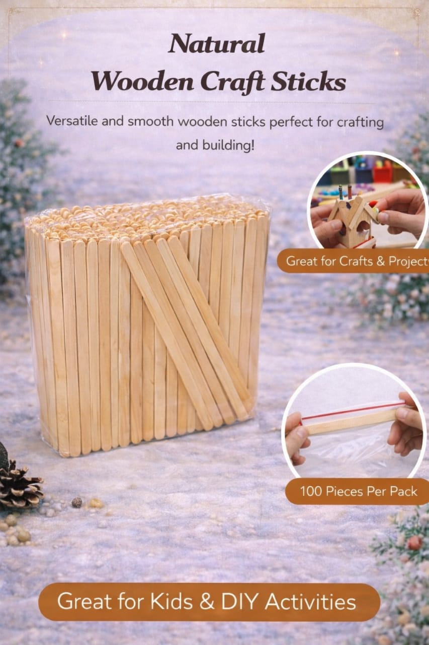 Natural wooden craft stick (coffee stick)