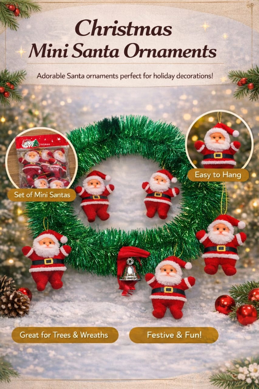 Christmas Mini Santa Ornaments