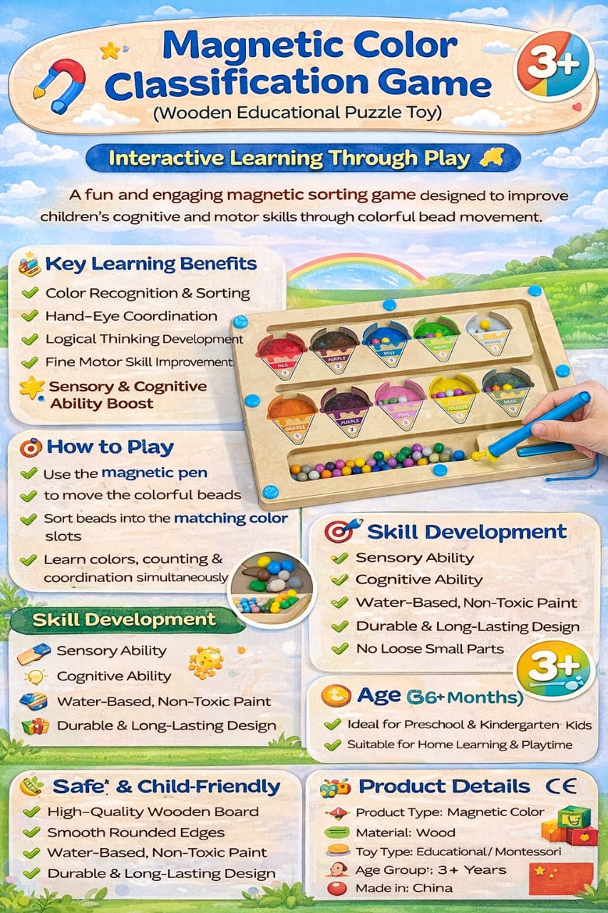 Ice Cream - Magnetic Color Classification Game