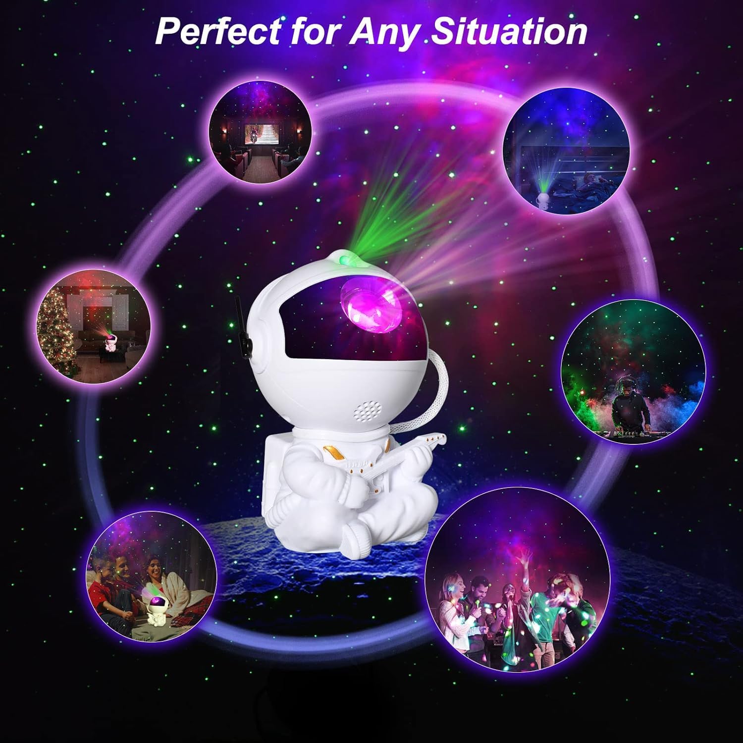 Plastic Astronaut Galaxy Projector LED Light with Remote Control