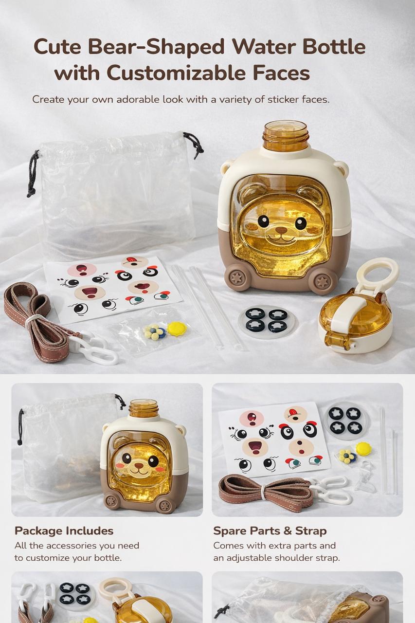 Cute Bear Shaped Water Bottle