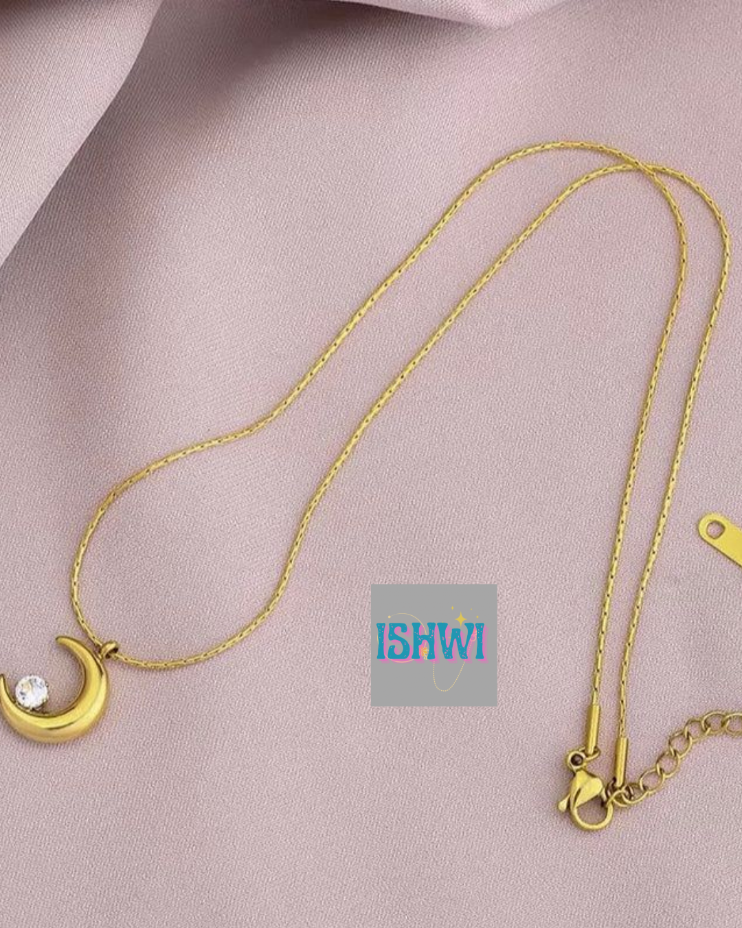 Crescent Moon Antitatarnish Necklace