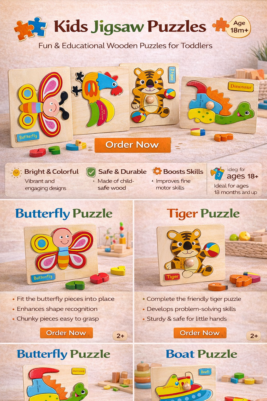 Kids Jigsaw Puzzles (2 Pieces)