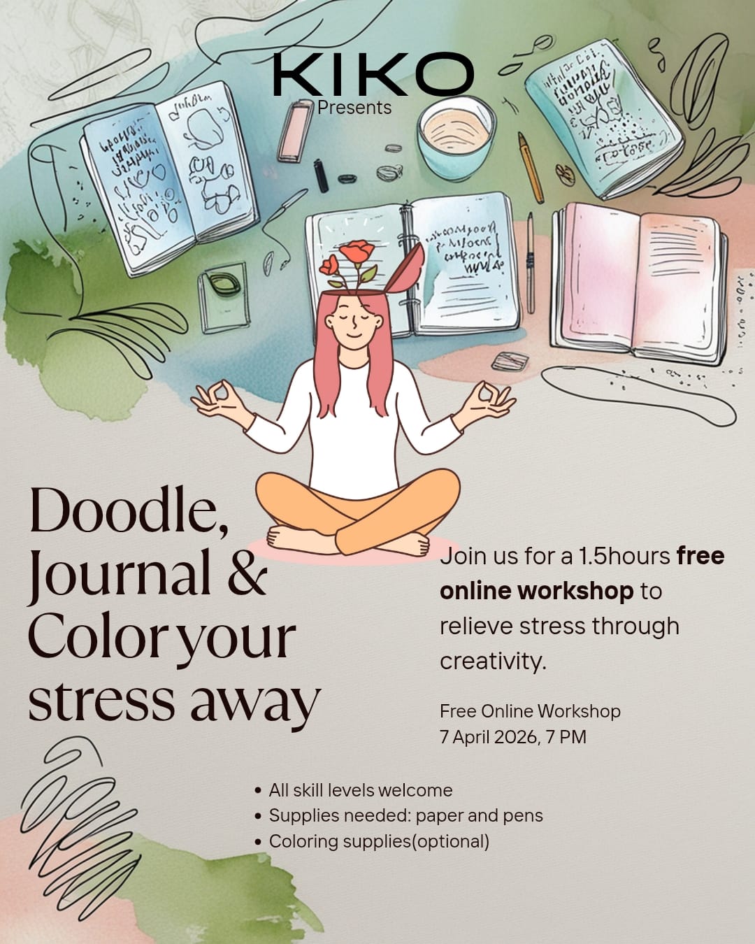 Doodle, Journal & Color Your Stress Away