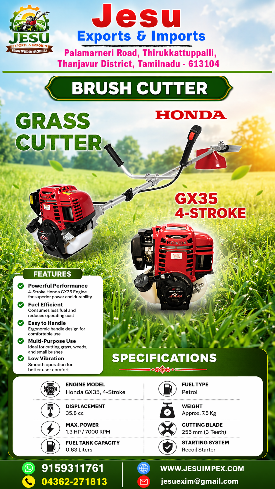 HONDA SIDEPACK BRUSH CUTTER