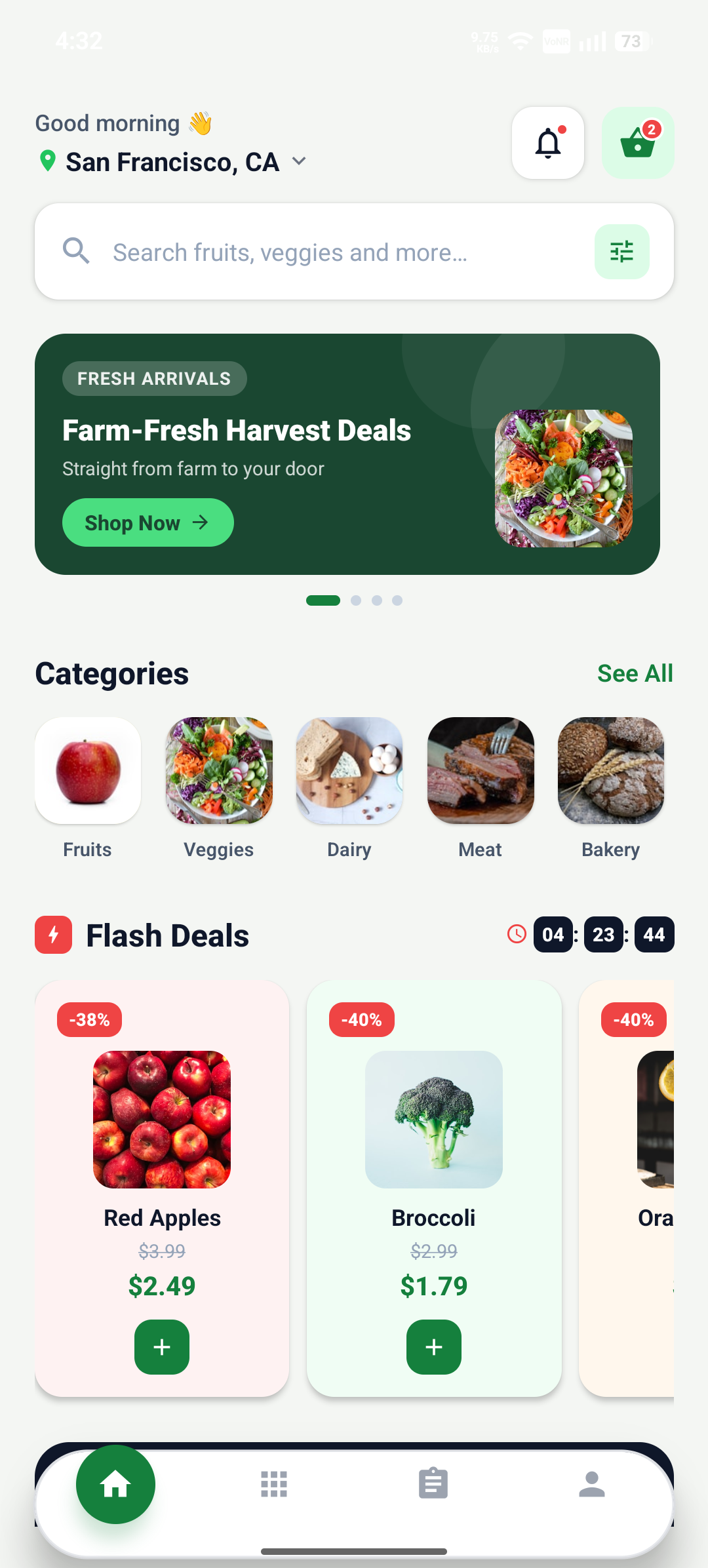 App screen