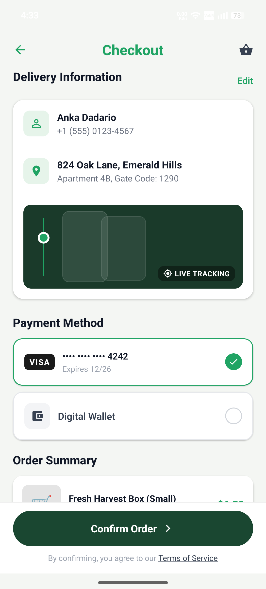 App screen